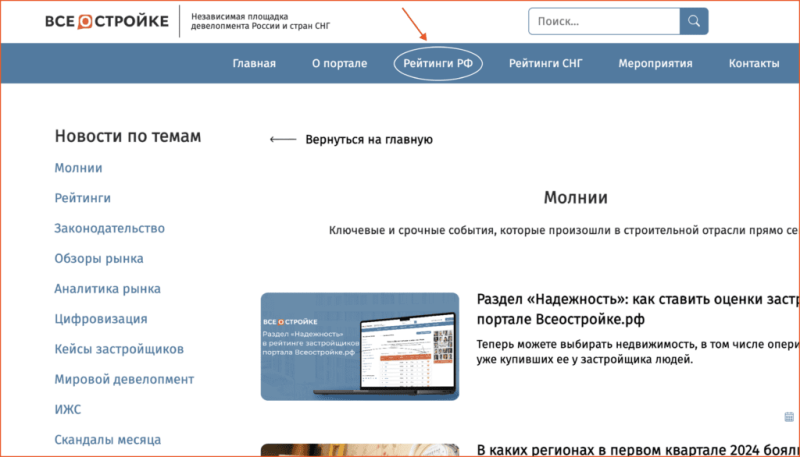 Раздел «Надежность»: как ставить оценки застройщикам на портале Всеостройке.рф