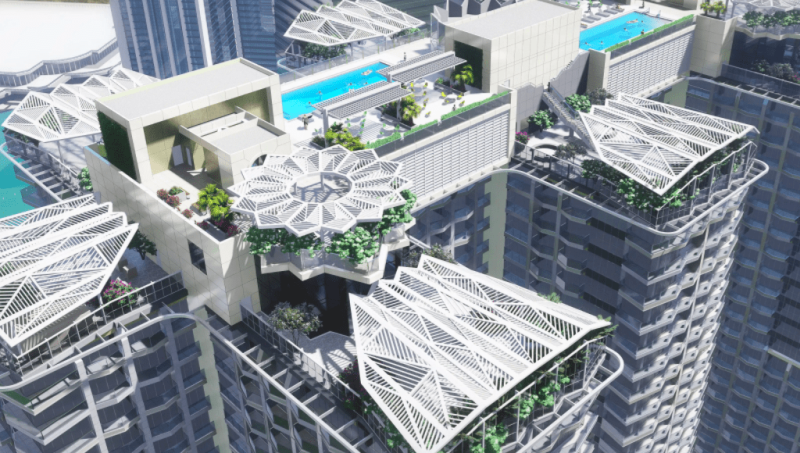 Башня Seven City в Дубае на 2600 апартаментов начинает вызывать сомнения — Всеостройке.рф