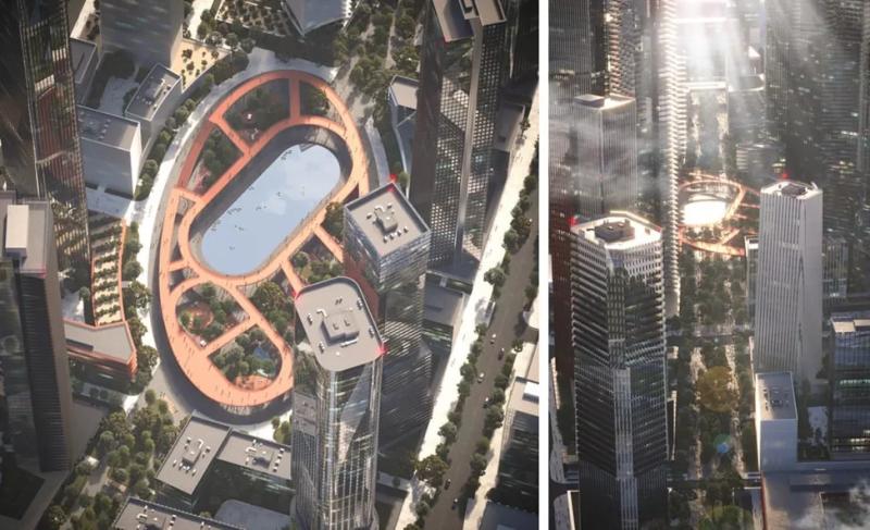 Озеро, башни и 1,4 млн квадратов жилья – первые картинки будущей царь-площадки на месте авиазавода МиГ — Всеостройке.рф